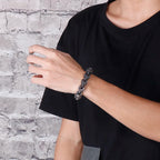 Black Gothic Style Multiple Skull Bracelet