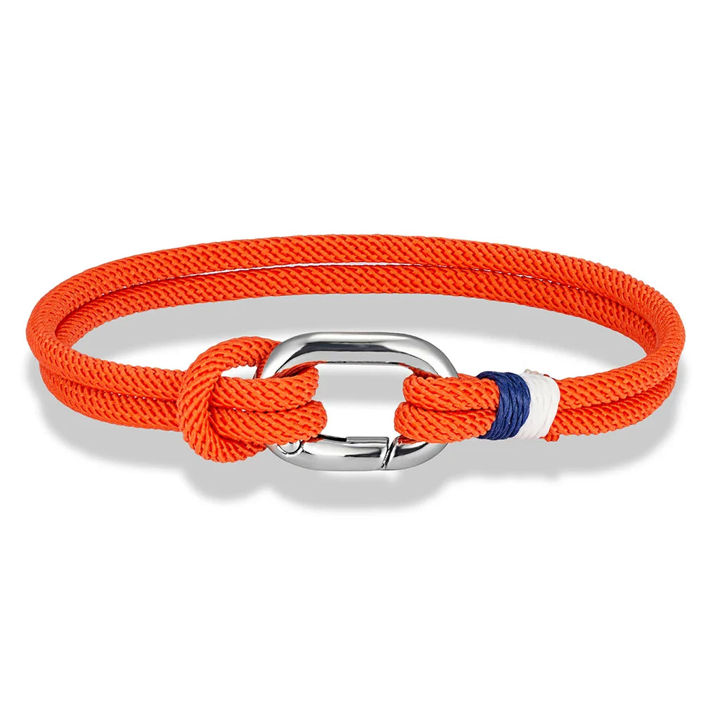 Pulsera náutica de cuerda trenzada con nudo para hombre o mujer 