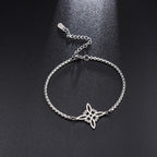 Pulsera Nudo de Bruja Plata