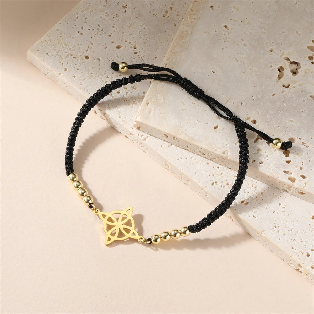 Pulsera Nudo de Bruja Mujer Pulsera Protección Wicca 5