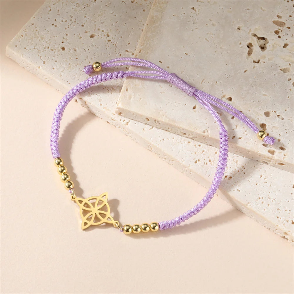 Pulsera Nudo de Bruja Mujer Pulsera Protección Wicca 3