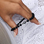 Pulsera negra inicial