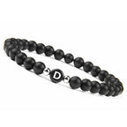 Pulsera negra inicial d