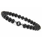 Pulsera negra inicial e