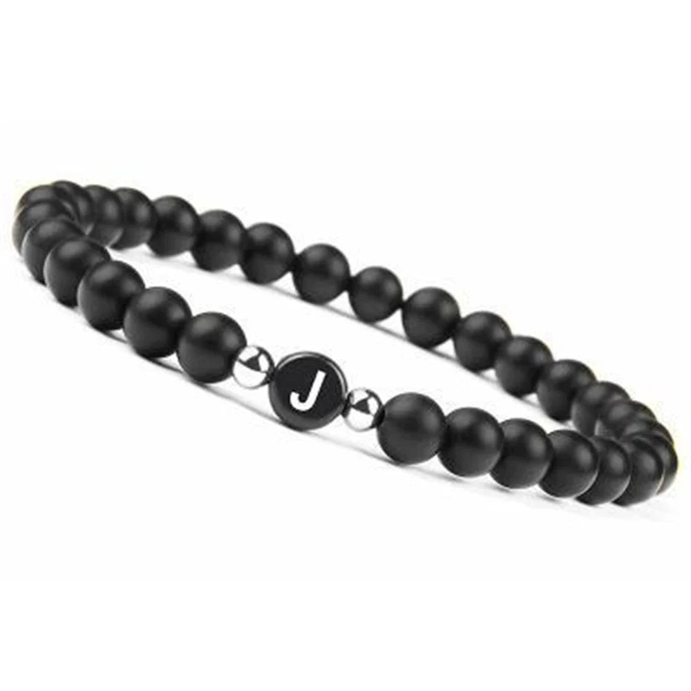 Pulsera negra inicial j