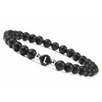 Pulsera negra inicial l