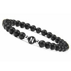 Pulsera negra inicial n