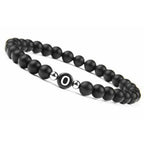 Pulsera negra inicial o