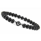 Pulsera negra inicial u