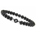Pulsera negra inicial x