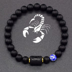 Pulsera Negra Signo del Zodiaco Astro Negro 12 Constelaciones 