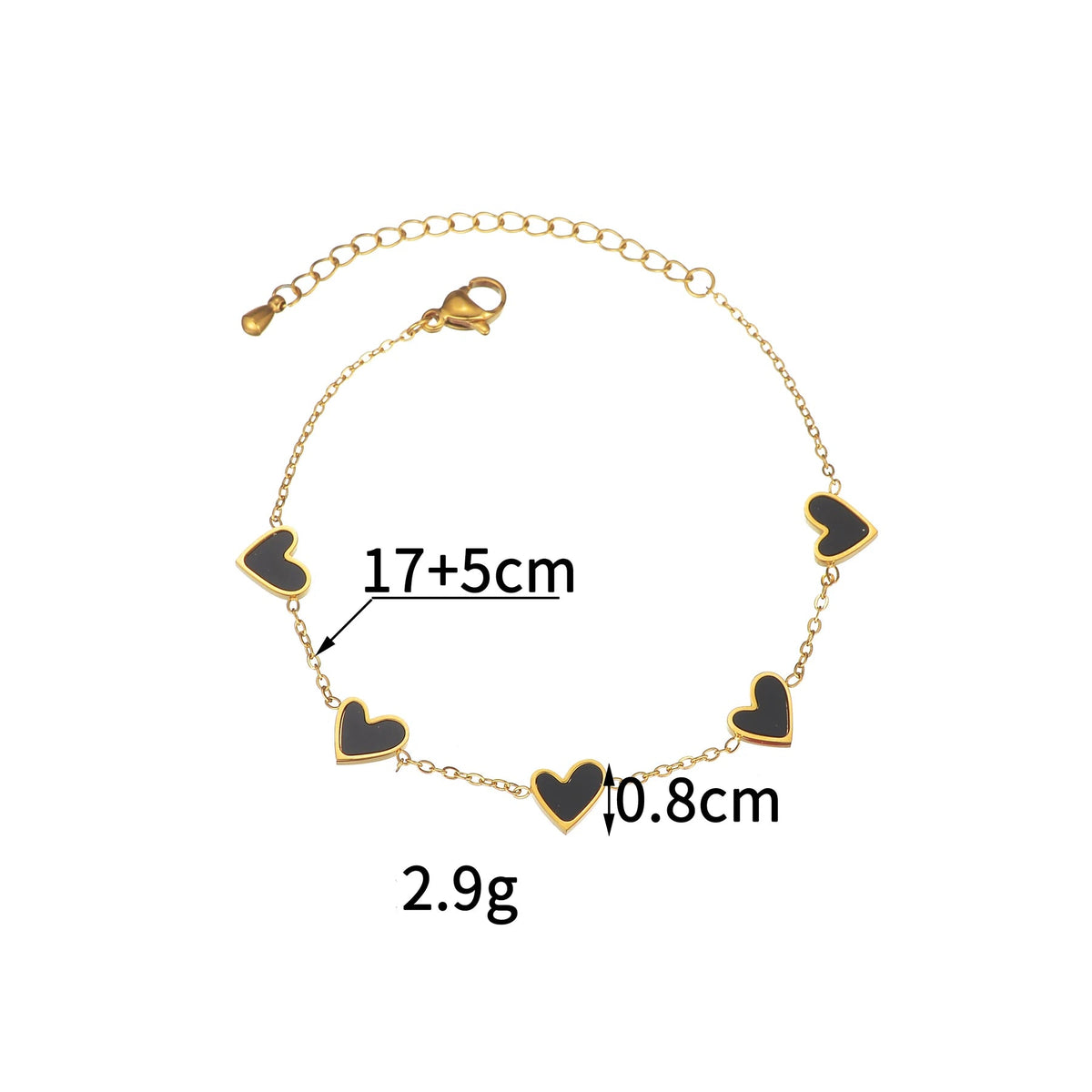 Pulsera muestrario de corazones
