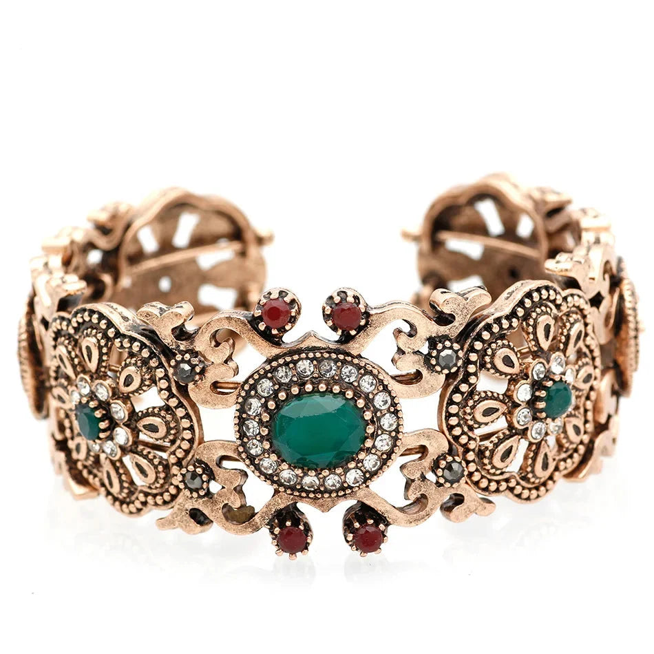 Pulsera para mujer árabe musulmana boda verde