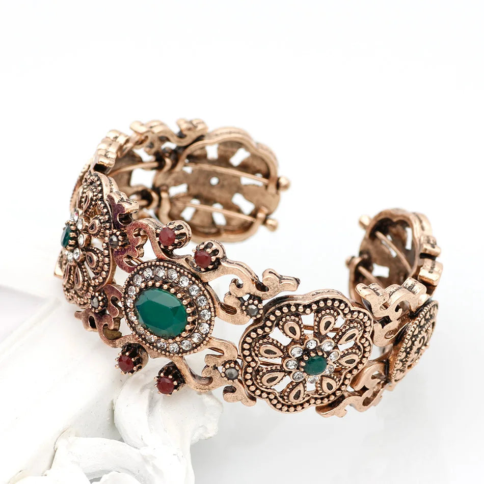 Pulsera para mujer árabe musulmana boda verde