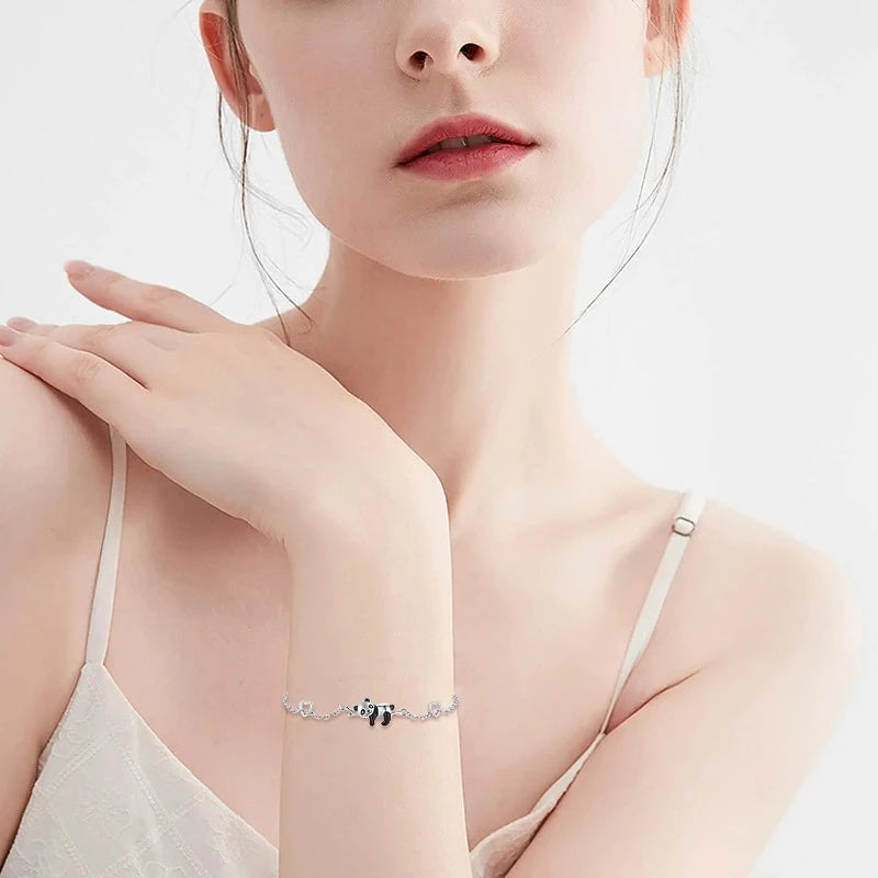 Pulsera Panda Plata