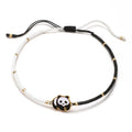 Pulsera Panda de Cuerda Blanca y Negra