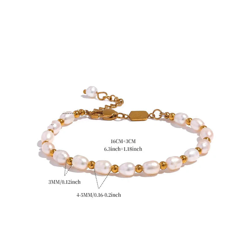 Pulsera de perlas de agua dulce