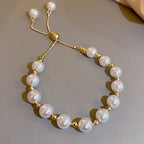 Pulsera de perlas estilo contemporáneo blanco