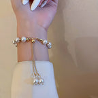 Pulsera de perlas estilo contemporáneo blanco