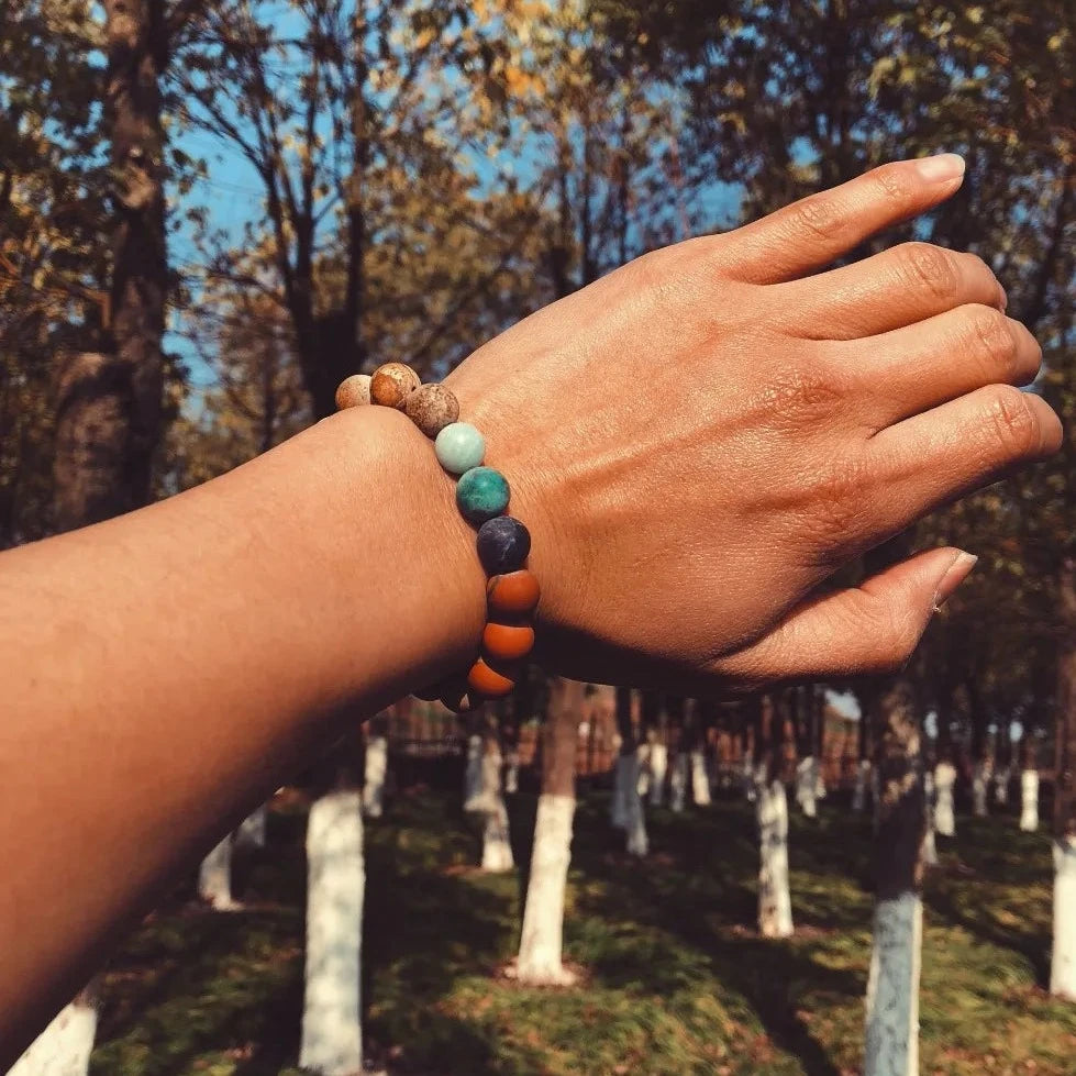 Pulsera de Perlas Planetas Sistema Solar 7 Chakras