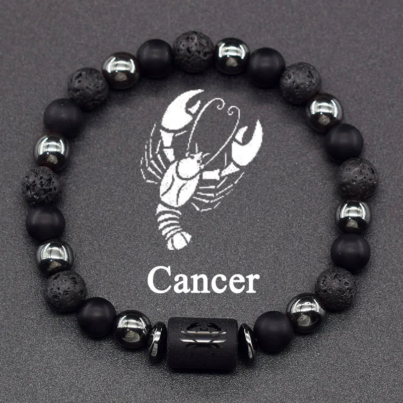 Pulsera de Perlas Signo del Zodiaco 12 Constelaciones cáncer