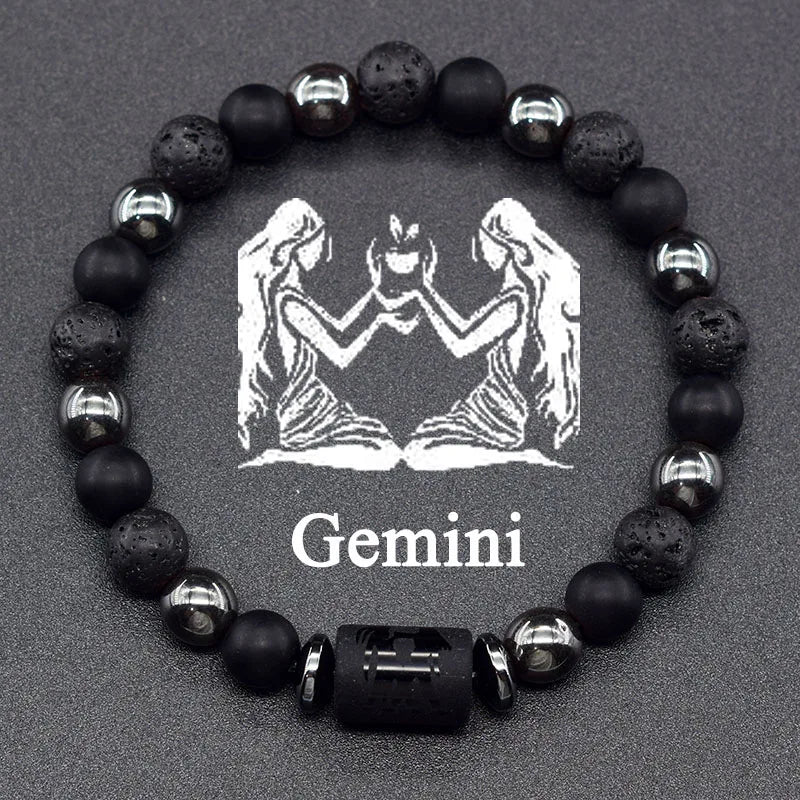 Pulsera de Perlas Signo del Zodiaco 12 Constelaciones géminis