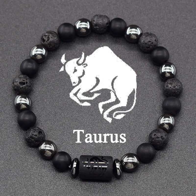 Pulsera de Perlas Signo del Zodiaco 12 Constelaciones tauro