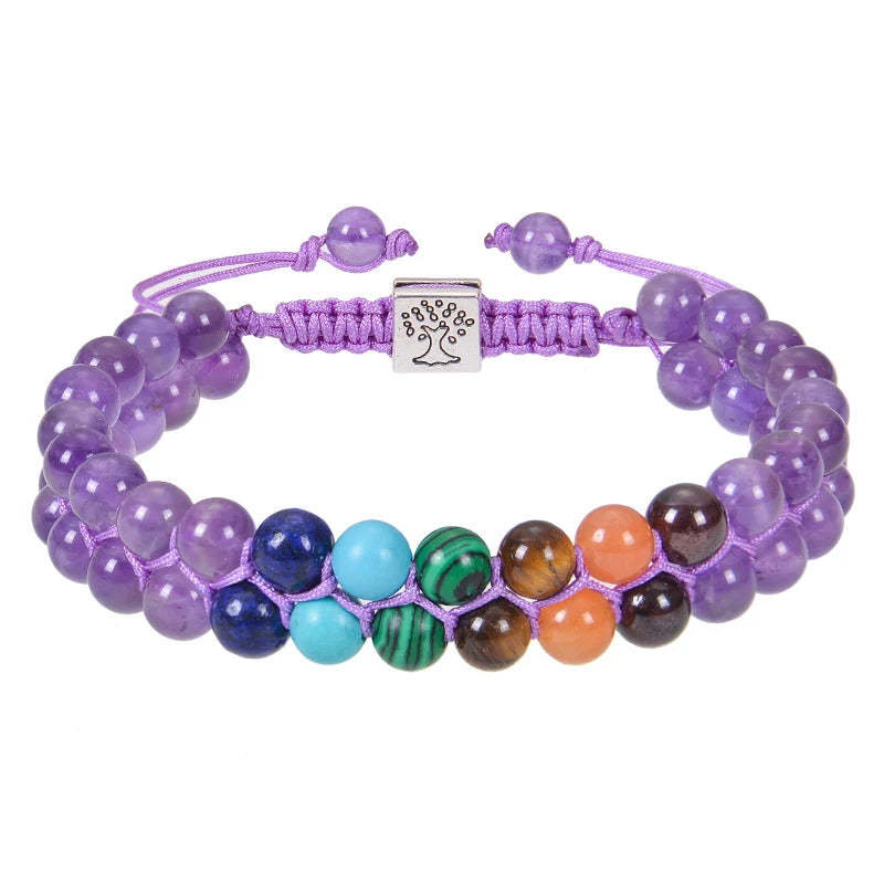 Pulsera Piedra 7 Chakras Amatista