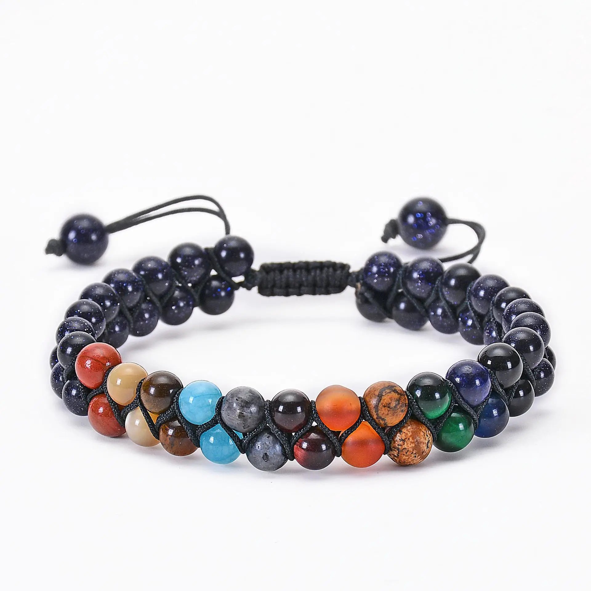 Pulsera Piedra 7 Chakras Negra