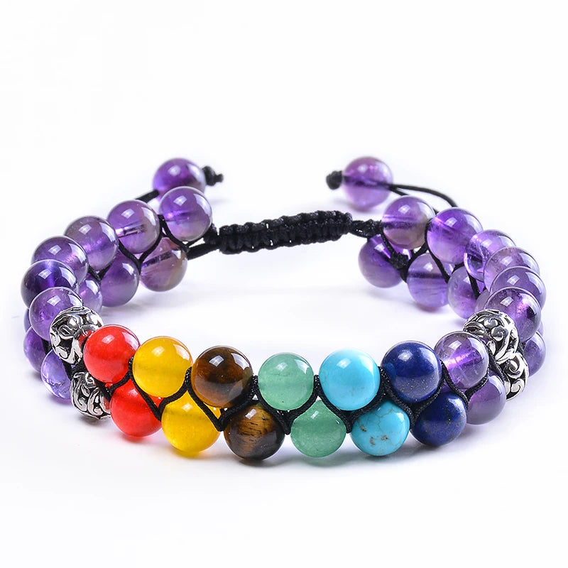 Pulsera Piedra 7 Chakras Violeta