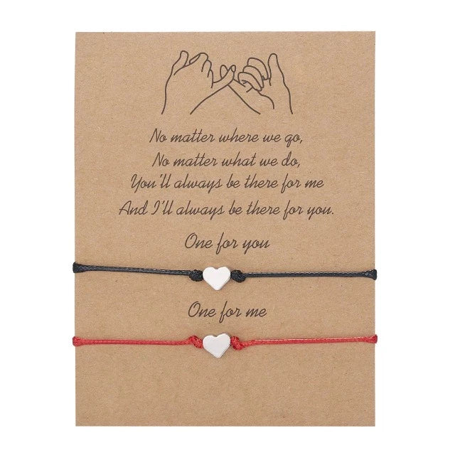 Pulsera para Pareja Enamorada (Juego de 2 Pulseras) corazón