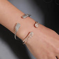 Pulsera para mujer alas de ángel oro rosa