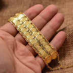 Pulsera para mujer árabe musulmana islámica de oro doble
