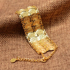 Pulsera para mujer árabe musulmana islámica de oro doble