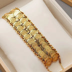 Pulsera para mujer árabe musulmana islámica de oro doble