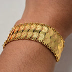 Pulsera para mujer árabe musulmana islámica de oro doble