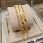 Pulsera para mujer árabe musulmana islámica de oro doble