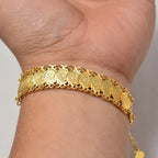 Pulsera para mujer árabe musulmana islámica de oro simple