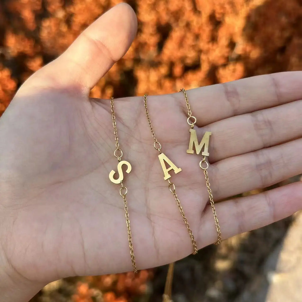 Pulsera Personalizada para Mujer con Inicial Oro s