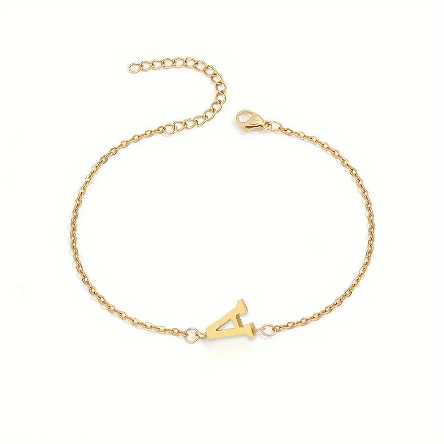 Pulsera Personalizada para Mujer con Inicial Oro a