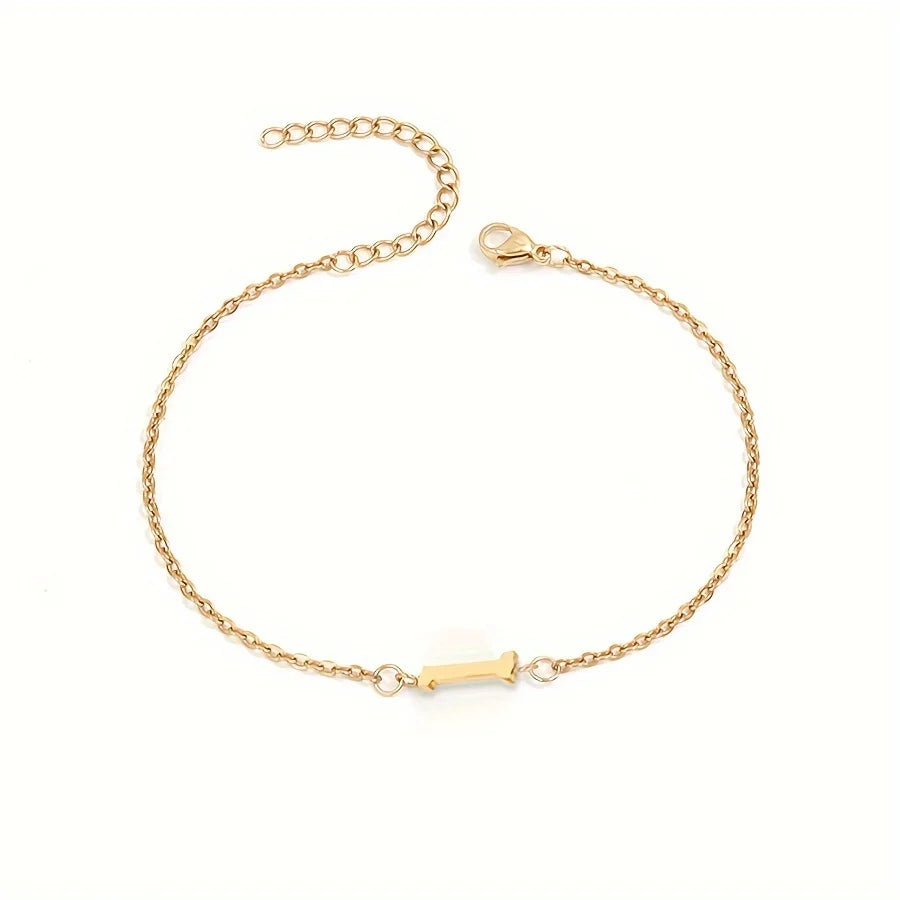 Pulsera Personalizada para Mujer con Inicial Oro i