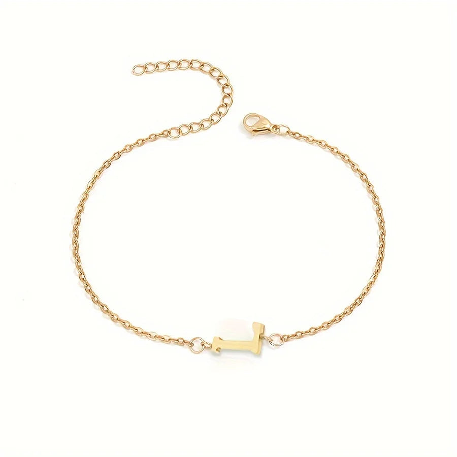 Pulsera Personalizada para Mujer con Inicial Oro l