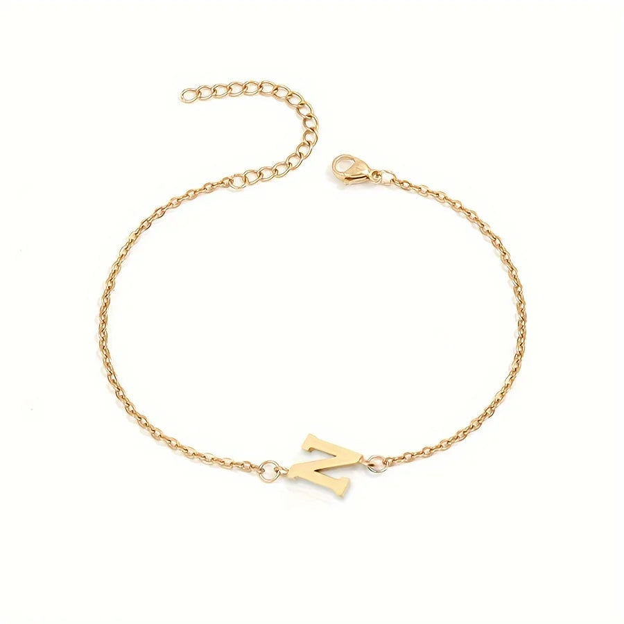 Pulsera Personalizada para Mujer con Inicial Oro n