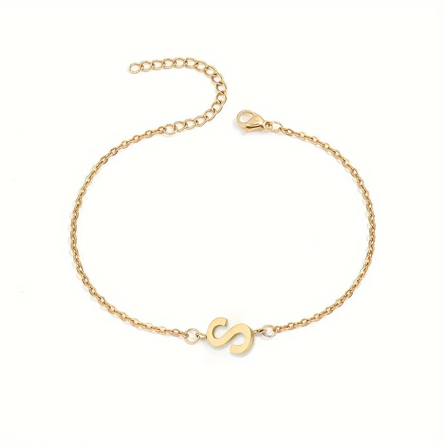 Pulsera Personalizada para Mujer con Inicial Oro s