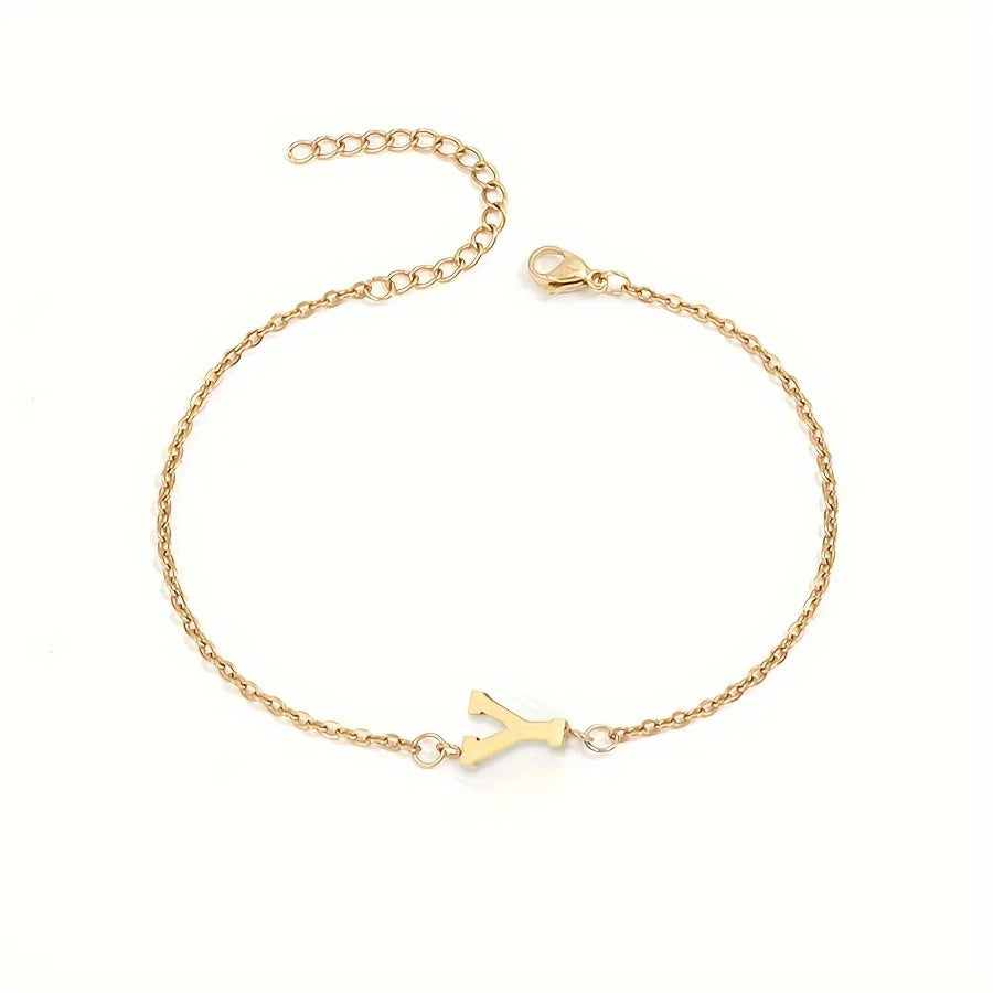 Pulsera Personalizada para Mujer con Inicial Oro y