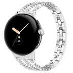 Pulsera para mujer Google Pixel Watch 1, 2, 3, 4 41mm 45mm plateada