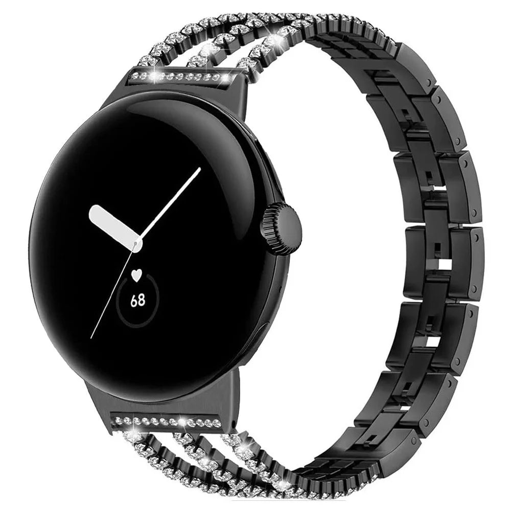 Pulsera para mujer Google Pixel Watch 1, 2, 3, 4 41mm 45mm negra