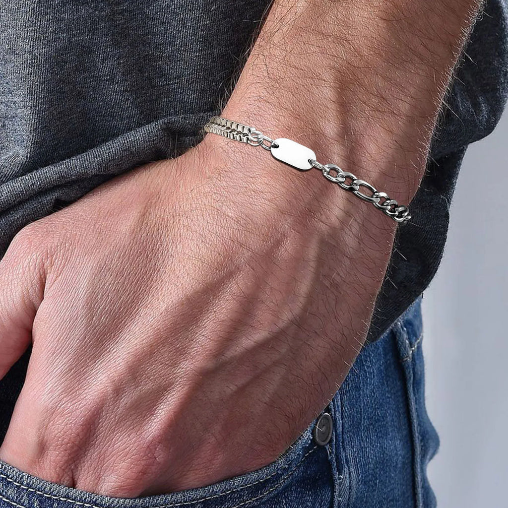 Pulsera para hombre con inicial