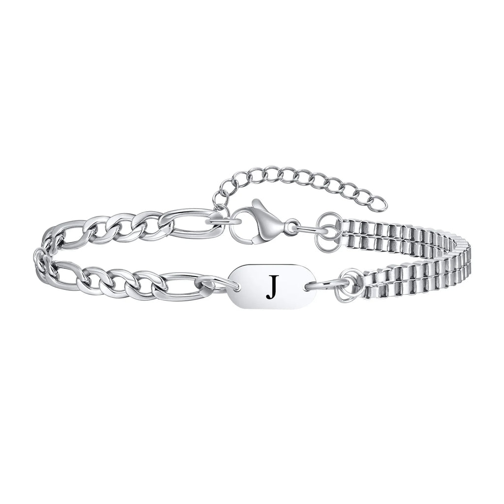 Pulsera para hombre con inicial j