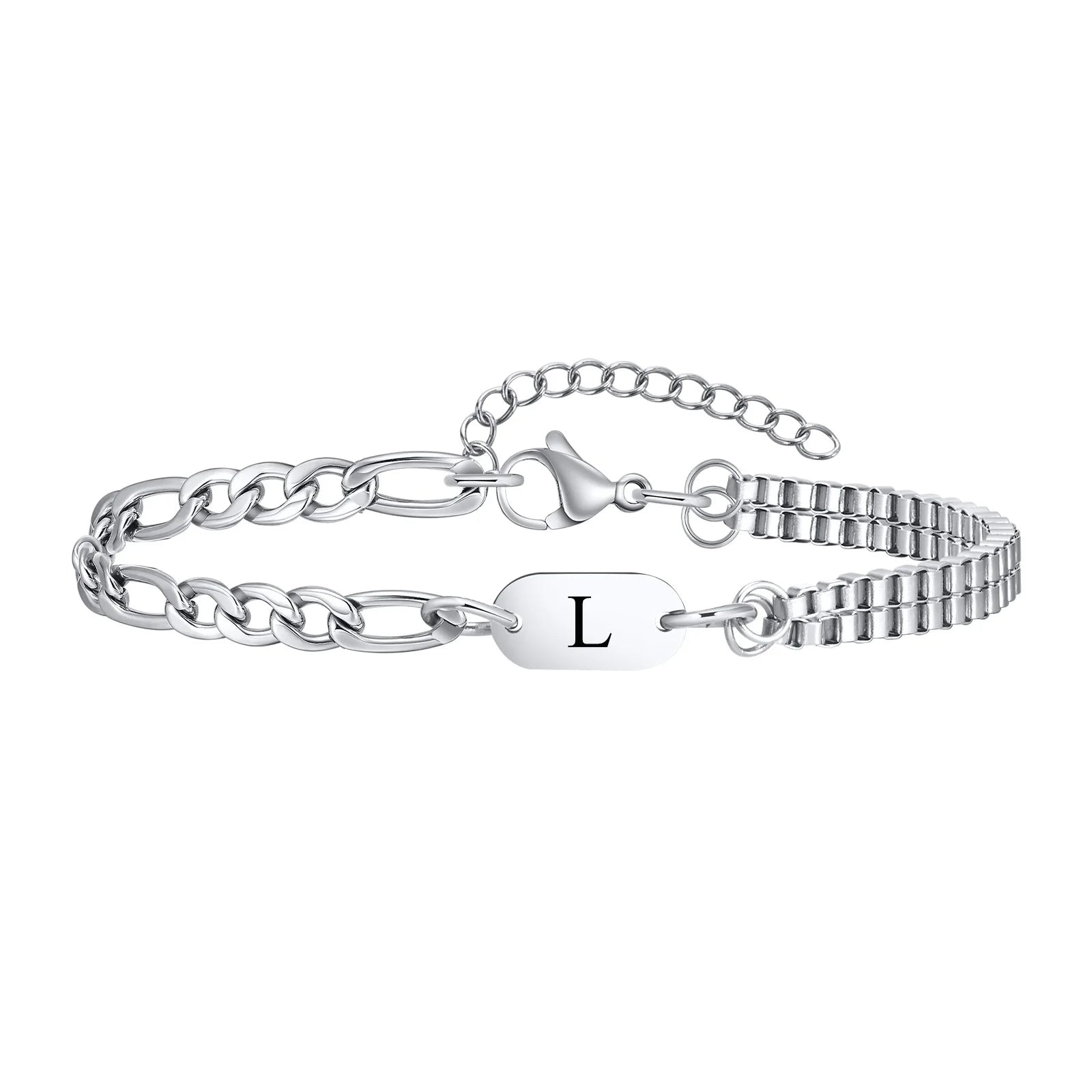 Pulsera para hombre con inicial l